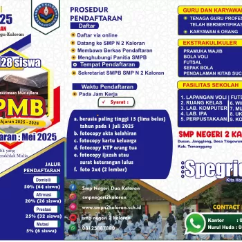 SPMB SMP N 2 KALORAN TAHUN 2025/2026